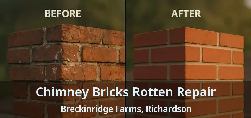 Chimney Bricks Rotten Repair Breckinridge Farms, Richardson - TX