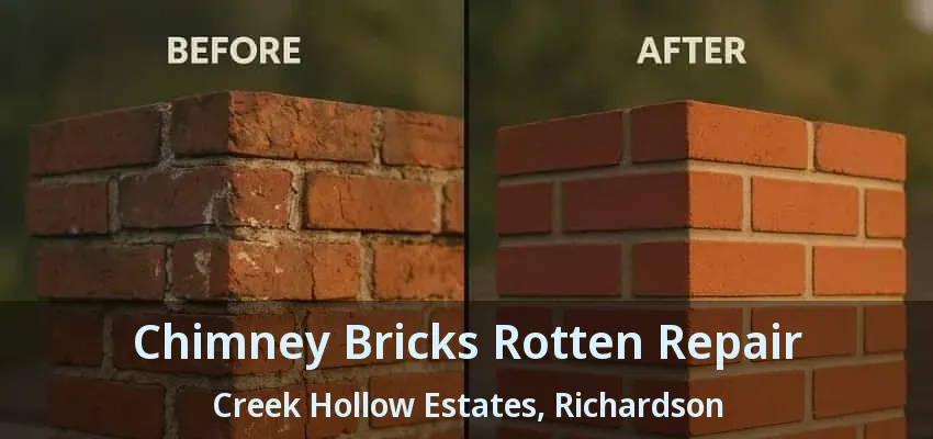 Chimney Bricks Rotten Repair Creek Hollow Estates, Richardson - TX