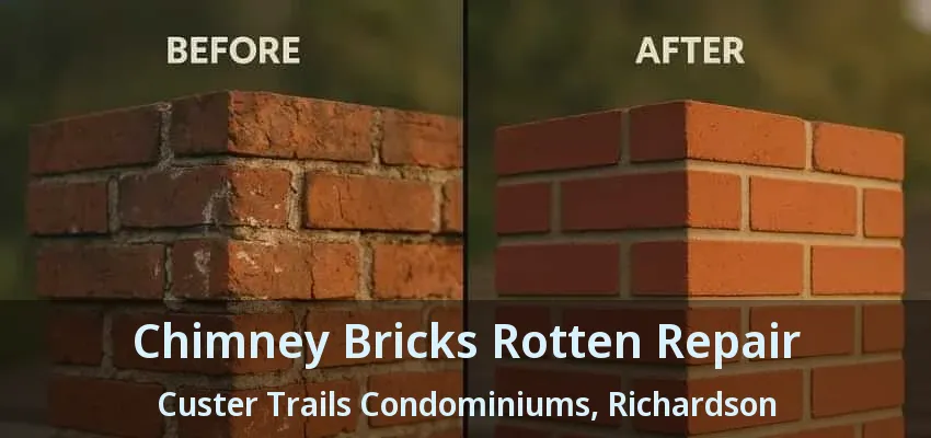 Chimney Bricks Rotten Repair Custer Trails Condominiums, Richardson - TX