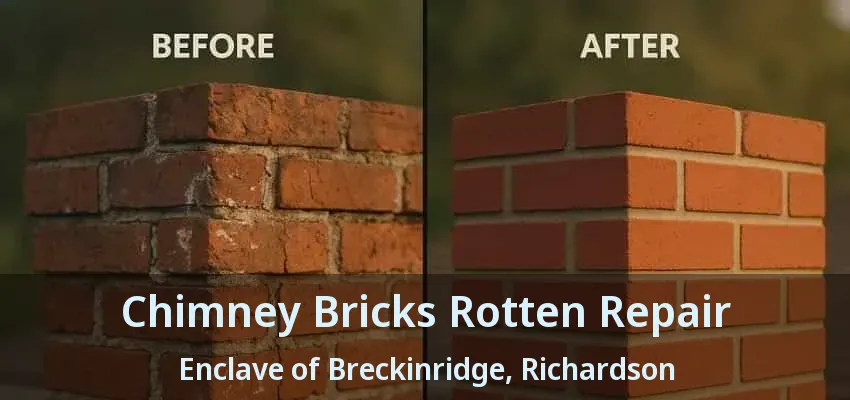Chimney Bricks Rotten Repair Enclave of Breckinridge, Richardson - TX