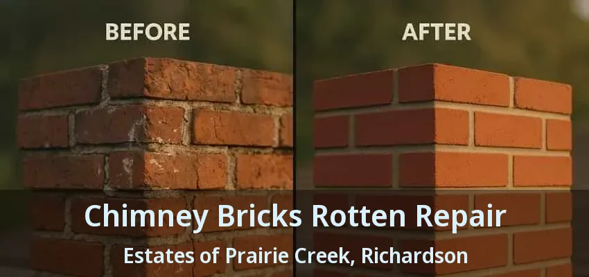 Chimney Bricks Rotten Repair Estates of Prairie Creek, Richardson - TX