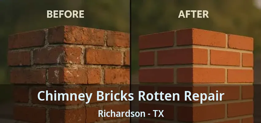 Chimney Bricks Rotten Repair Richardson - TX