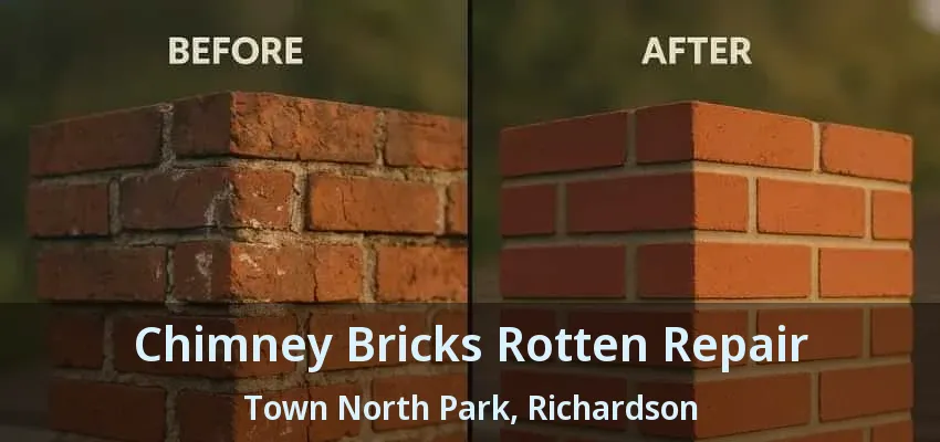 Chimney Bricks Rotten Repair Town North Park, Richardson - TX