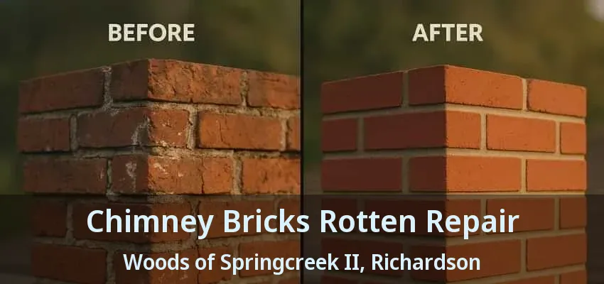 Chimney Bricks Rotten Repair Woods of Springcreek II, Richardson - TX