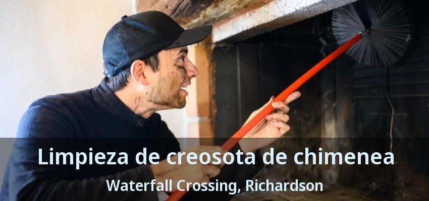 Limpieza de creosota de chimenea Waterfall Crossing, Richardson - TX