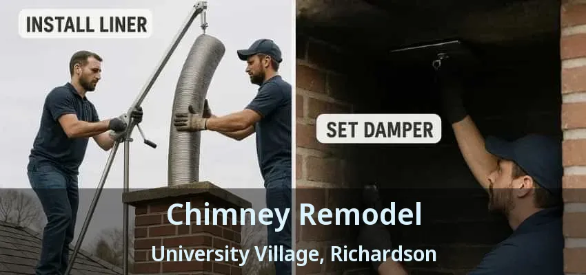 Chimney Remodel University Village, Richardson - TX
