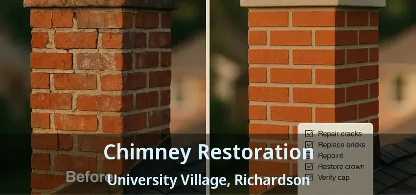 Chimney Restoration University Village, Richardson - TX