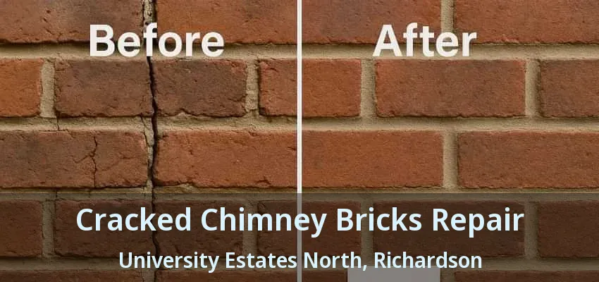 Cracked Chimney Bricks Repair University Estates North, Richardson - TX