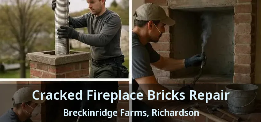 Cracked Fireplace Bricks Repair Breckinridge Farms, Richardson - TX