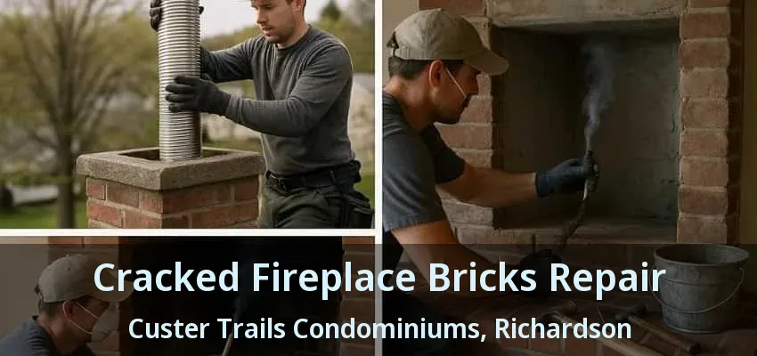 Cracked Fireplace Bricks Repair Custer Trails Condominiums, Richardson - TX