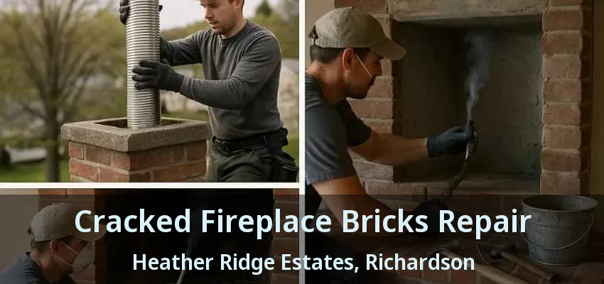 Cracked Fireplace Bricks Repair Heather Ridge Estates, Richardson - TX