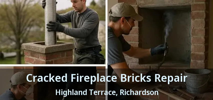 Cracked Fireplace Bricks Repair Highland Terrace, Richardson - TX