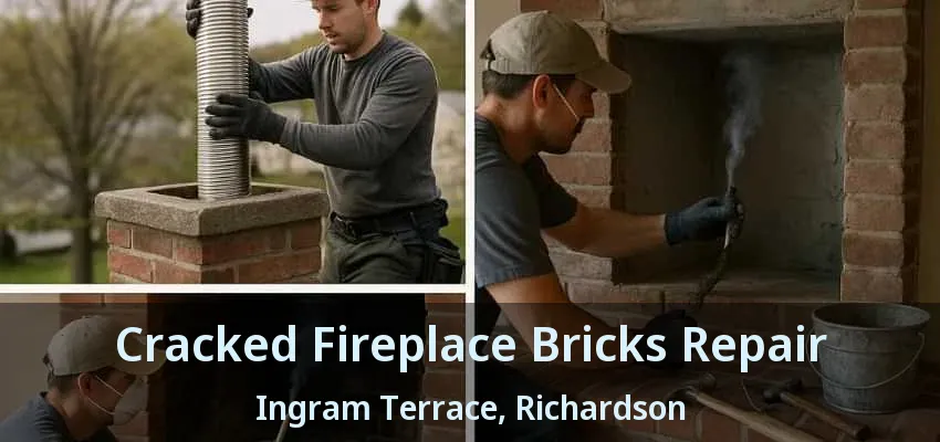 Cracked Fireplace Bricks Repair Ingram Terrace, Richardson - TX