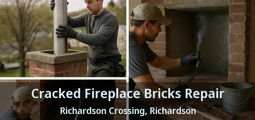 Cracked Fireplace Bricks Repair Richardson Crossing, Richardson - TX