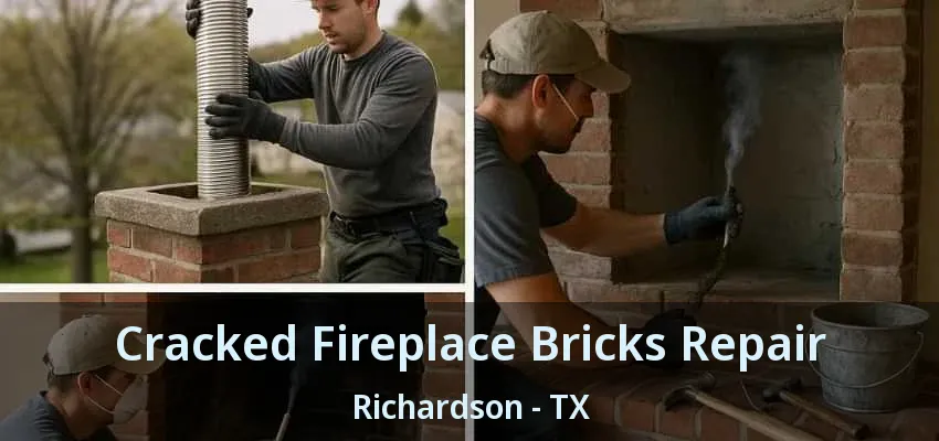 Cracked Fireplace Bricks Repair Richardson - TX