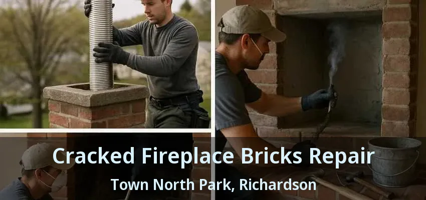 Cracked Fireplace Bricks Repair Town North Park, Richardson - TX