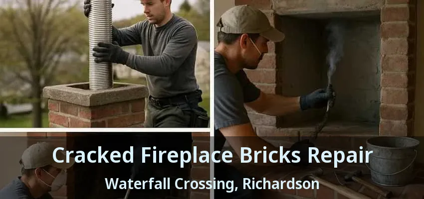 Cracked Fireplace Bricks Repair Waterfall Crossing, Richardson - TX