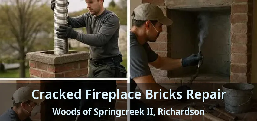 Cracked Fireplace Bricks Repair Woods of Springcreek II, Richardson - TX