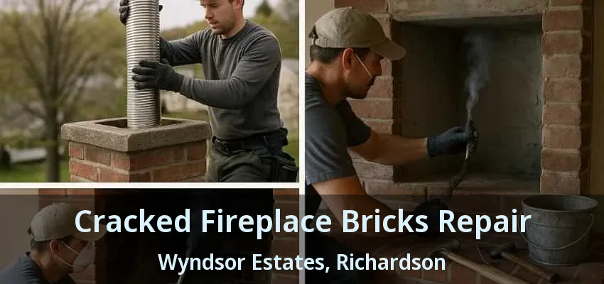 Cracked Fireplace Bricks Repair Wyndsor Estates, Richardson - TX