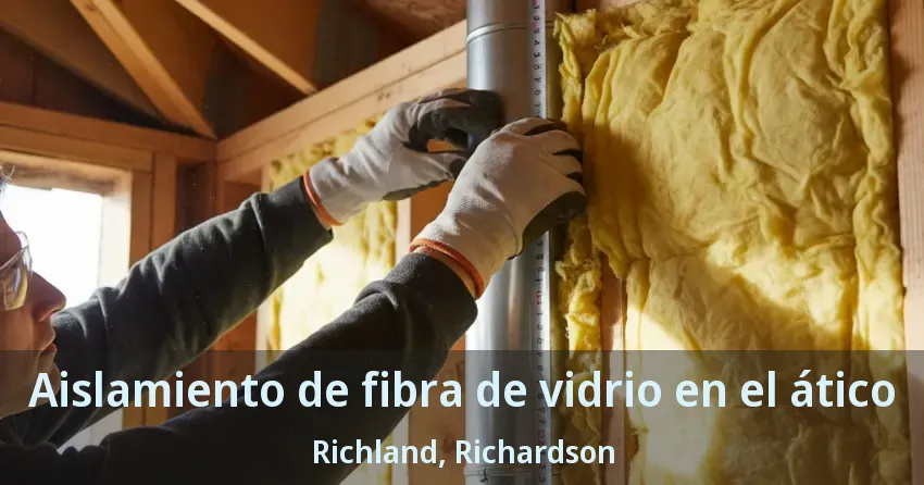Aislamiento de fibra de vidrio en el ático Richland, Richardson - TX