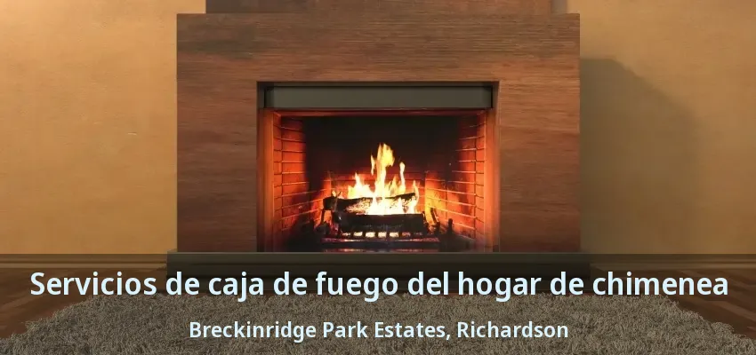 Servicios de caja de fuego del hogar de chimenea Breckinridge Park Estates, Richardson - TX