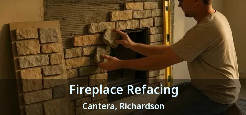 Fireplace Refacing Cantera, Richardson - TX