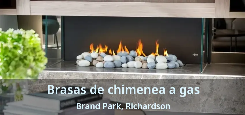 Brasas de chimenea a gas Brand Park, Richardson - TX