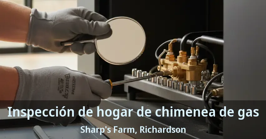 Inspección de hogar de chimenea de gas Sharp's Farm, Richardson - TX