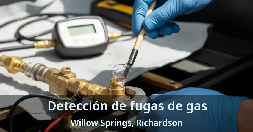 Detección de fugas de gas Willow Springs, Richardson - TX Detección de fugas de gas Willow Springs, Richardson - TX