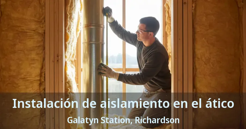 Instalación de aislamiento en el ático Galatyn Station, Richardson - TX