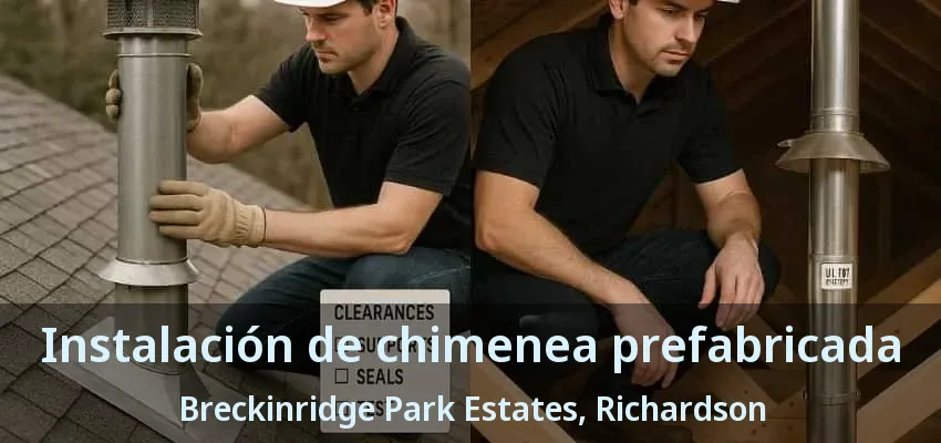 Instalación de chimenea prefabricada Breckinridge Park Estates, Richardson - TX