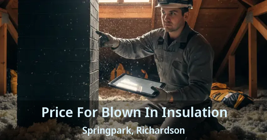 Price For Blown In Insulation Springpark, Richardson - TX