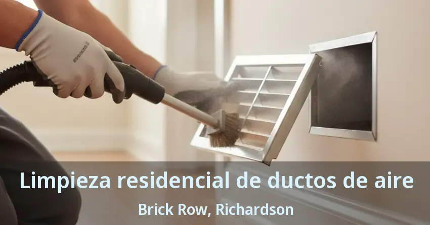 Limpieza residencial de ductos de aire Brick Row, Richardson - TX