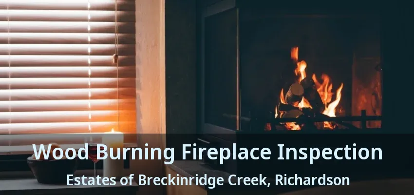 Wood Burning Fireplace Inspection Estates of Breckinridge Creek, Richardson - TX