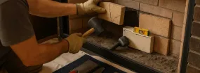 Cracked Fireplace Bricks Repair Richardson